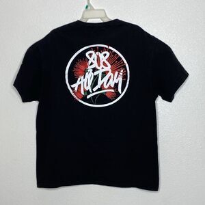808 All Day Men’s 100% Black Thick Cotton T Shirt Size XL